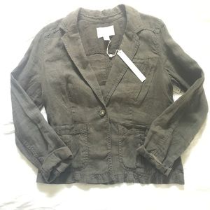 NWT 100% Linen Caslon Blazer